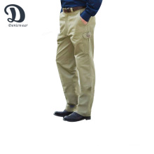 Cotton polyester drill utility khaki work trousers for men